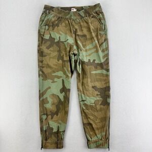 Levi's Camo Jogger Pants Womens M Green Pull On Cotton Relaxed‎ Loose Fit
